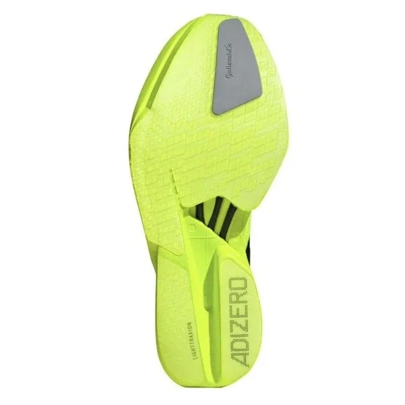 New Men’s Adidas Adizero Adios Pro 4 Lucid Lemon Black Size 12 JR6364
